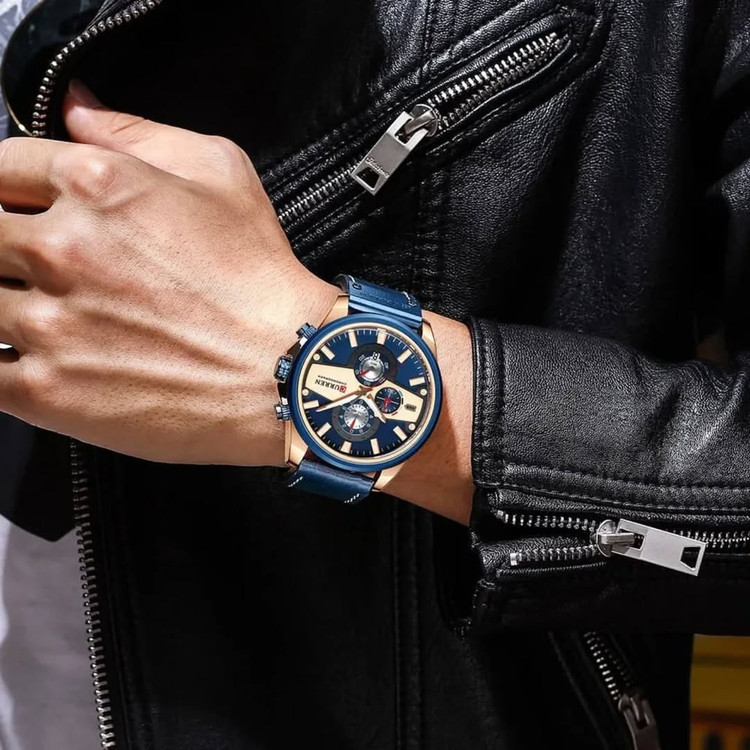 ساعت ساعت مچی مردانه کارن مدل CURREN 8394 اورجینال بند چرمی ضدآب