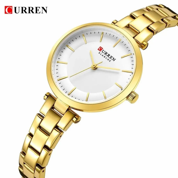 ساعت ساعت مچی زنانه کارن مدل CURREN 9054 اورجینال بند استیل ضدآب