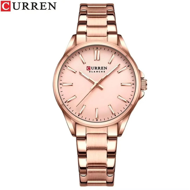 ساعت ساعت مچی زنانه کارن بند استیل CURREN 9090 ساعت اورجینال ضداب