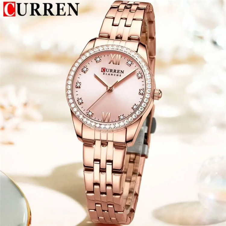 تصویر محصول: ساعت مچی زنانه کارن بند استیل CURREN 9086 ساعت اورجینال ضداب