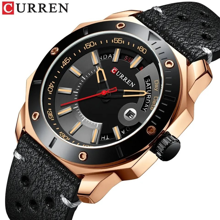 ساعت ساعت مچی مردانه کارن مدل CURREN 8344L اورجینال بند چرمی ضدآب