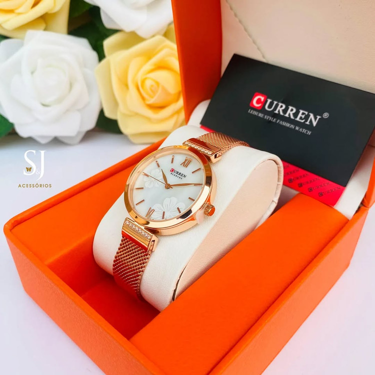 تصویر محصول: ساعت مچی زنانه کارن بند استیل حصیری CURREN 9067 ساعت اورجینال ضداب