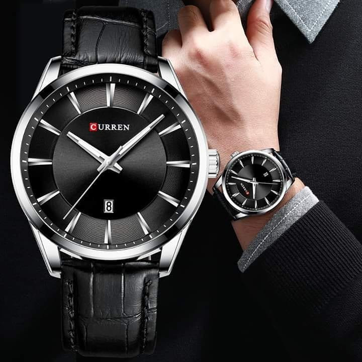 ساعت ساعت مچی مردانه کارن بند چرمی CURREN 8365 ساعت اورجینال ضداب