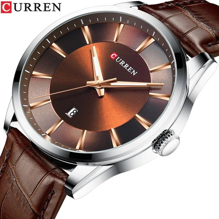 ساعت ساعت مچی مردانه کارن بند چرمی CURREN 8365 ساعت اورجینال ضداب
