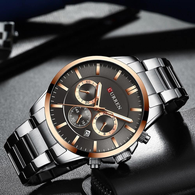 ساعت ساعت مچی مردانه کارن بند استیل CURREN 8358 ساعت اورجینال ضداب