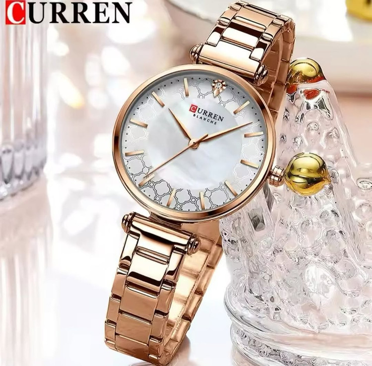 تصویر محصول: ساعت مچی زنانه کارن بند استیل CURREN 9072 ساعت اورجینال ضداب