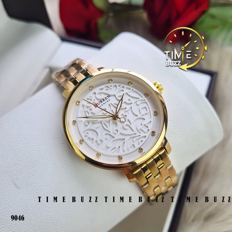 تصویر محصول: ساعت مچی زنانه کارن بند استیل CURREN 9046 ساعت اورجینال ضداب