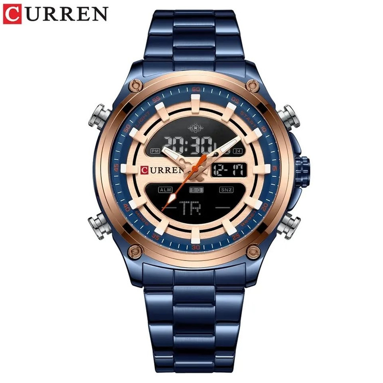 ساعت مچی مردانه کارن بند استیل دیجیتالی CURREN 8404 ساعت اورجینال ضداب