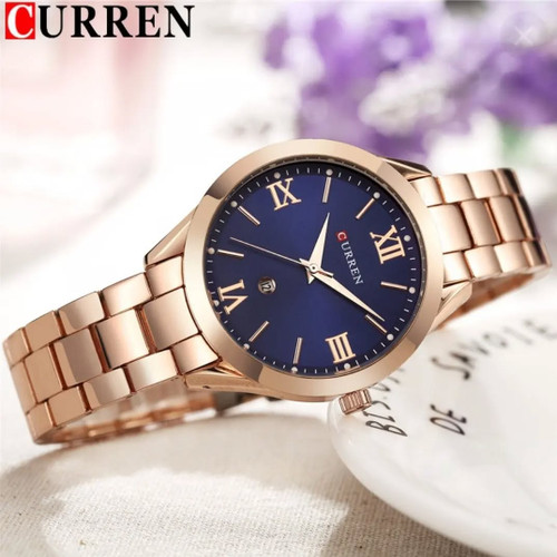 ساعت مچی زنانه کارن بند استیل CURREN 9007 ساعت اورجینال ضداب