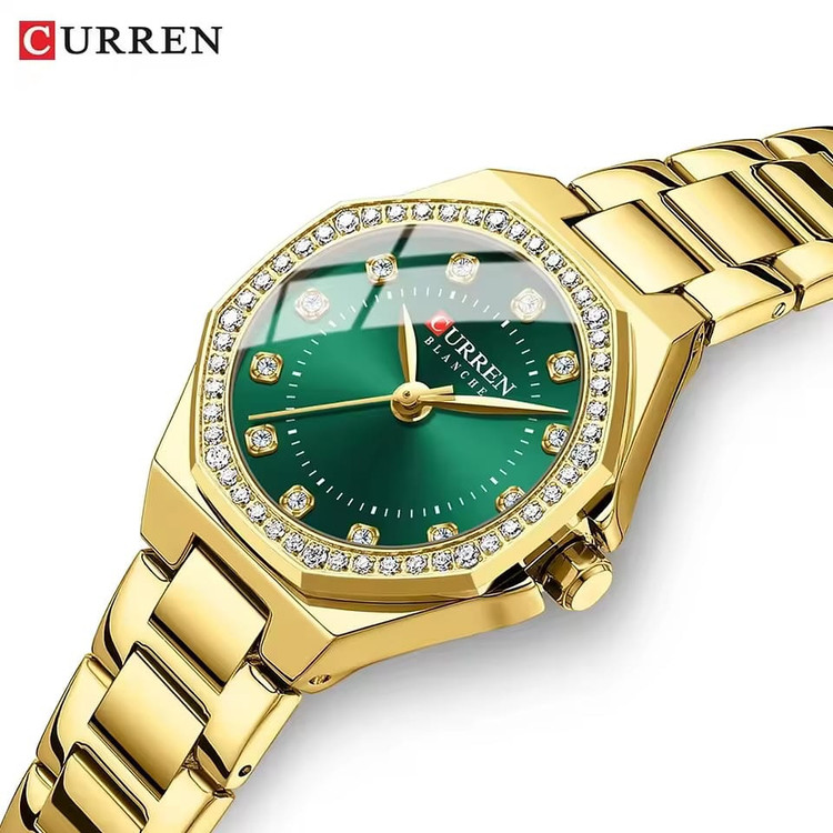 ساعت مچی زنانه کارن بند استیل CURREN 9100 ساعت اورجینال ضداب