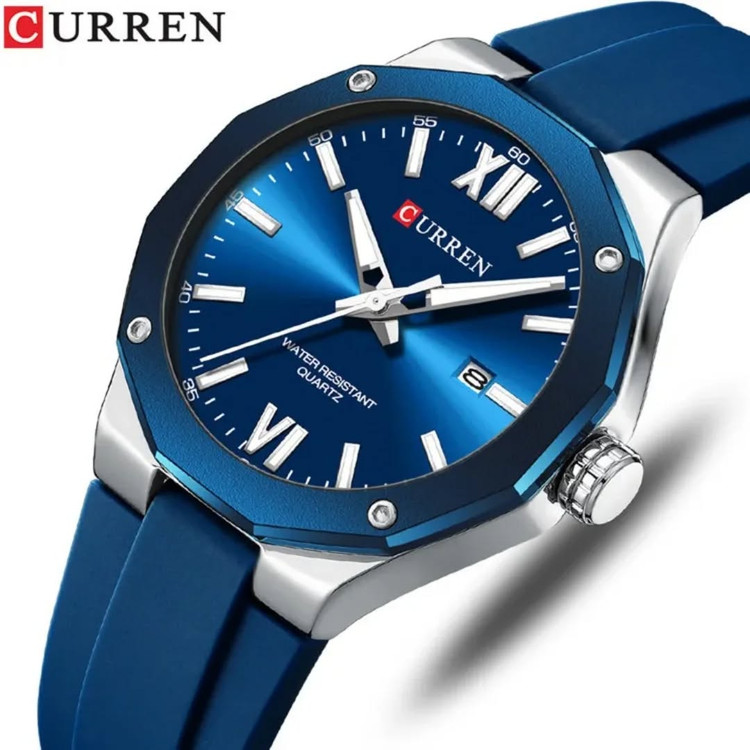 ساعت مچی مردانه کارن بند سیلیکونی CURREN 8465 ساعت اورجینال ضداب