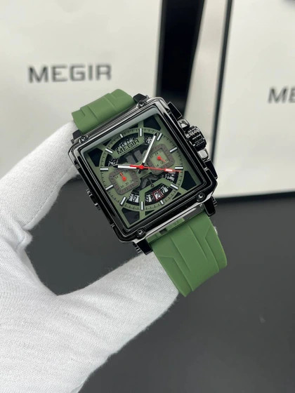 ساعت مچی مردانه مگیر بند سیلیکون MEGIR 2233 ساعت اورجینال ضداب