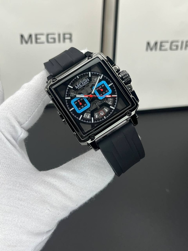 ساعت مچی مردانه مگیر بند سیلیکون MEGIR 2233 ساعت اورجینال ضداب