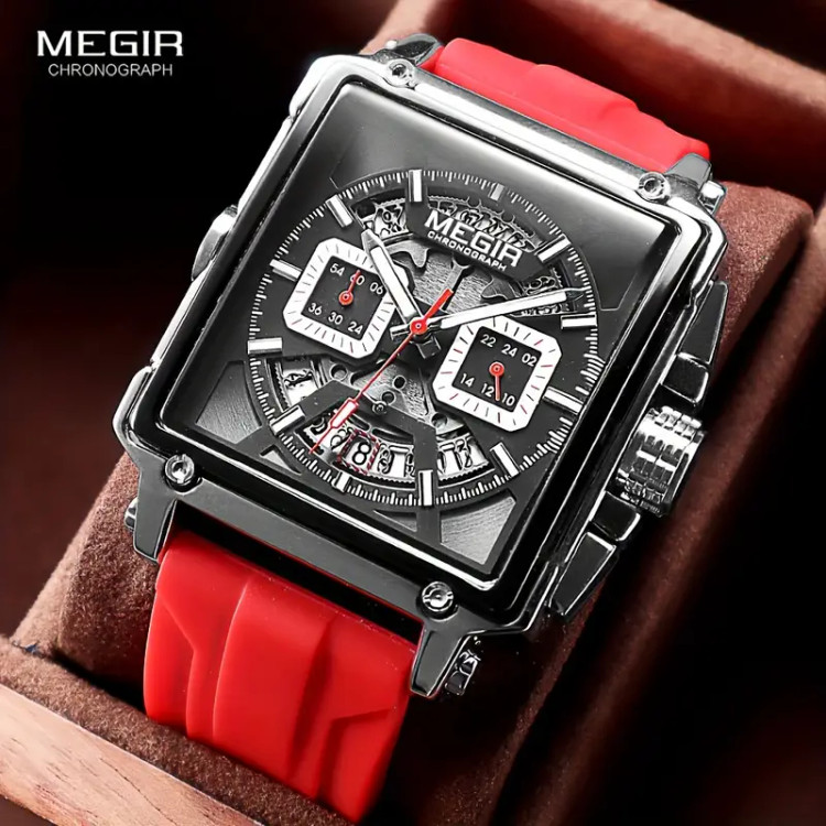 ساعت مچی مردانه مگیر بند سیلیکون MEGIR 2233 ساعت اورجینال ضداب