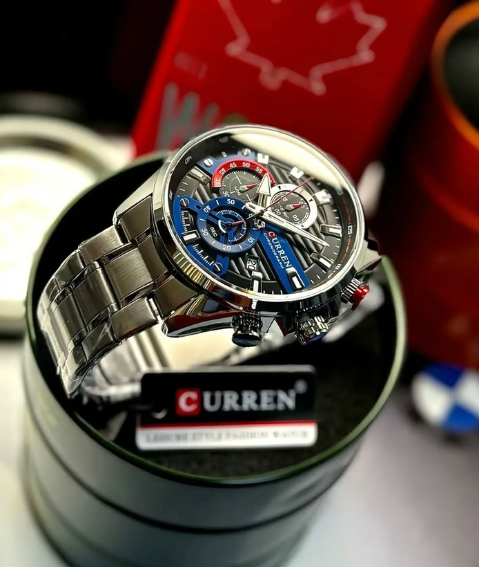 ساعت ساعت مچی مردانه کارن مدل CURREN 8415 اورجینال بند استیل ضدآب