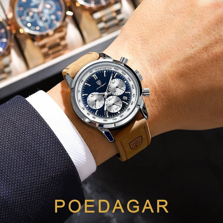 خرید ساعت مچی مردانه پوداگار Poedagar سه موتوره مدل 921L (Poedagar 921 L)