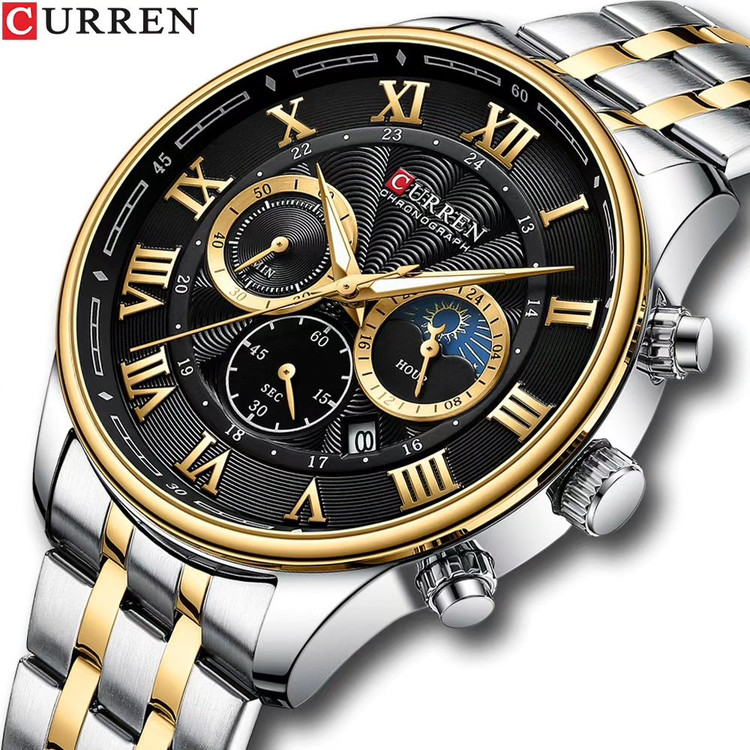 ساعت ساعت مچی مردانه کارن مدل CURREN 8427 اورجینال بند استیل ضدآب