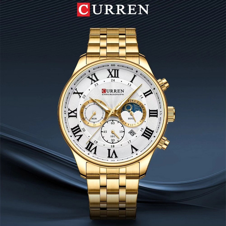 ساعت ساعت مچی مردانه کارن مدل CURREN 8427 اورجینال بند استیل ضدآب