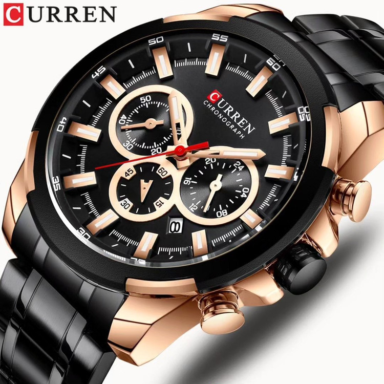 ساعت ساعت مچی مردانه کارن مدل CURREN 8361 اورجینال بند استیل ضدآب
