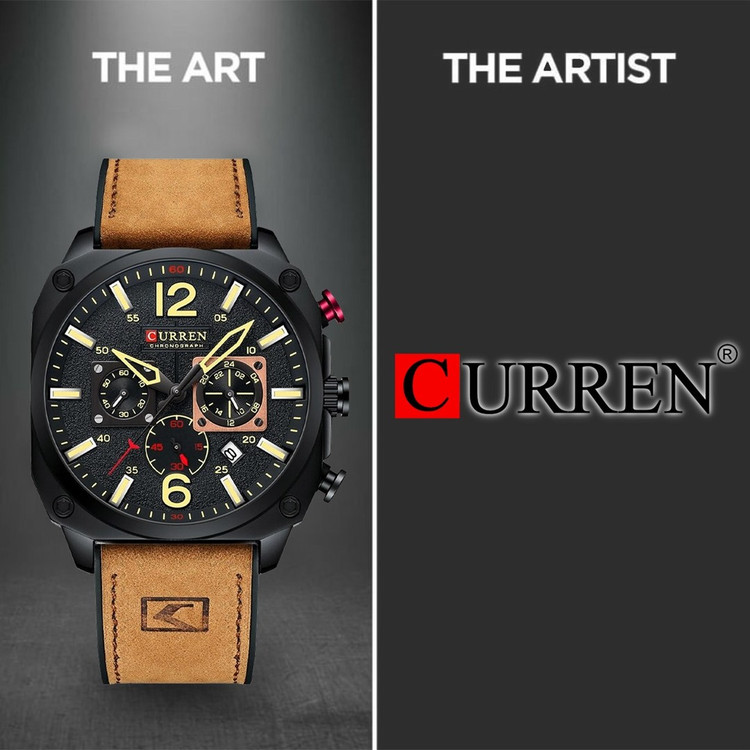 ساعت ساعت مچی مردانه کارن مدل CURREN 8398 اورجینال بند چرم ضدآب