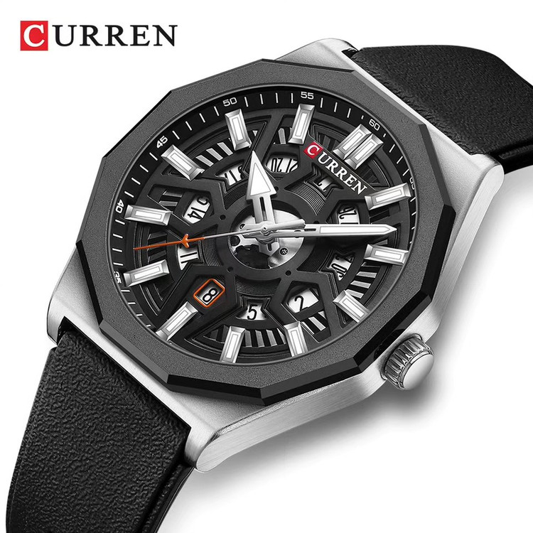 ساعت ساعت مچی مردانه کارن مدل CURREN 8437 اورجینال بند سیلیکون ضدآب