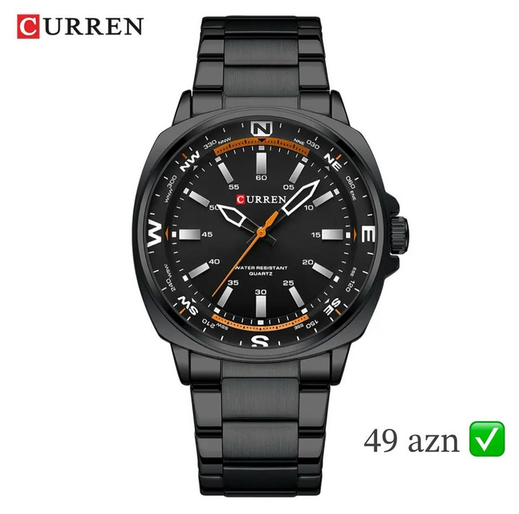 ساعت ساعت مچی مردانه کارن مدل CURREN 8455 اورجینال بند استیل ضدآب