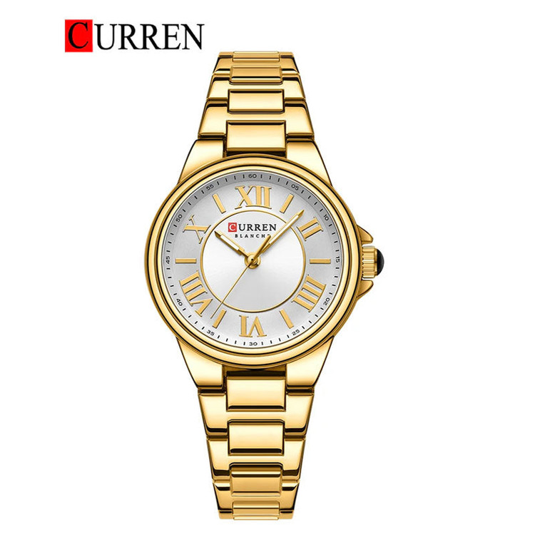 ساعت مچی زنانه کارن مدل CURREN 9091 اورجینال بند استیل ضدآب