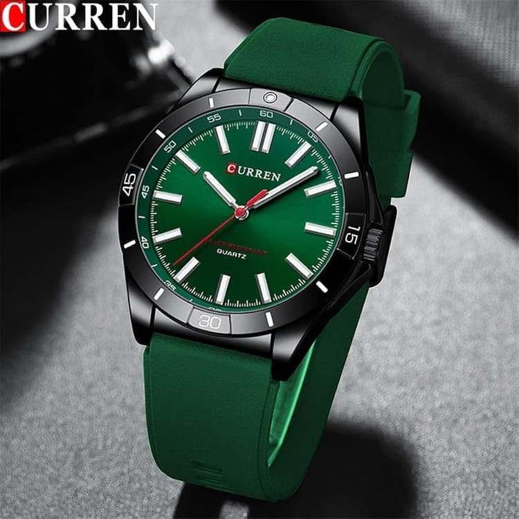ساعت مچی مردانه کارن مدل CURREN 8449 اورجینال بند سیلیکون ضدآب