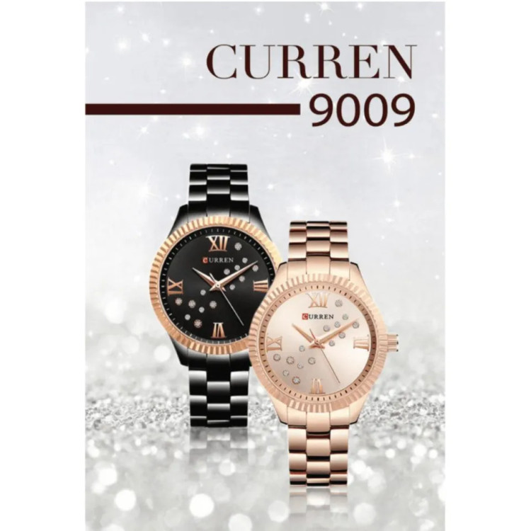 ساعت مچی زنانه کارن مدل CURREN 9009 اورجینال | بند استیل | ضدآب