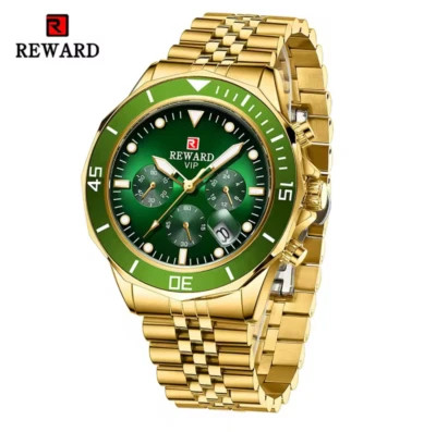 ساعت مچی مردانه ریوارد مدل REWARD 81064 اورجینال | بند استیل | ضدآب | سه موتور فعال