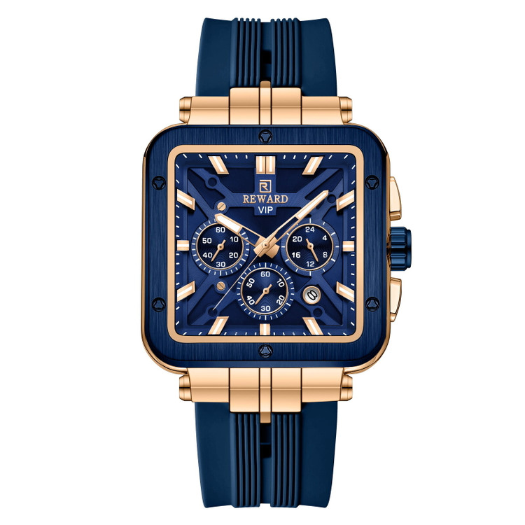 ساعت مچی مردانه ریوارد مدل REWARD vip 833569 اورجینال | بند سیلیکونی | ضدآب | سه موتور فعال