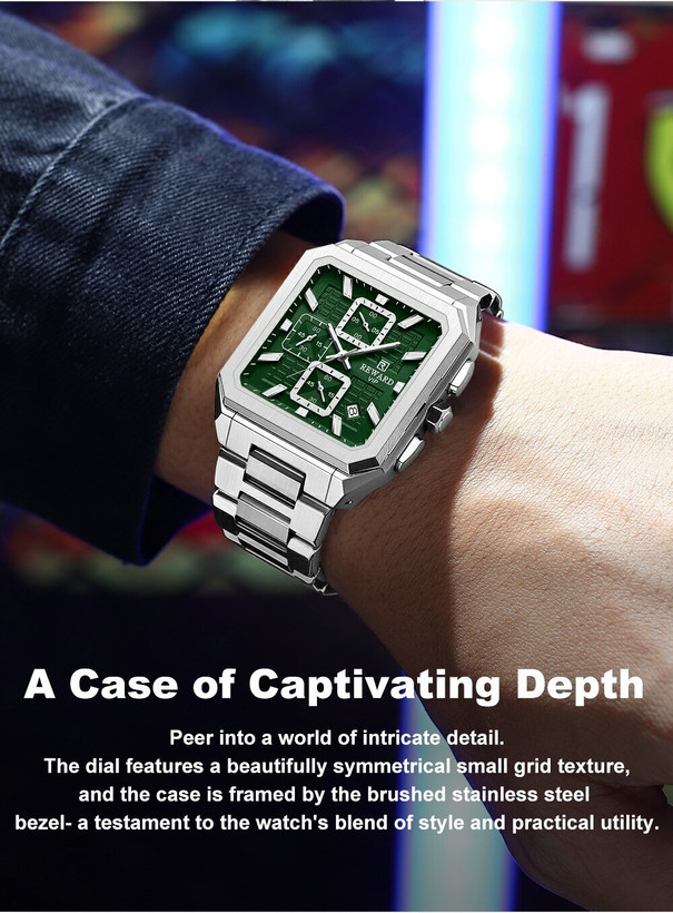 ساعت مچی مردانه ریوارد مدل REWARD 813149 vip اورجینال | بند استیل | ضدآب | سه موتور فعال
