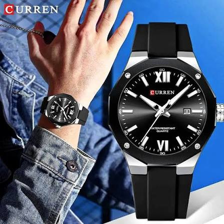 ساعت مچی مردانه کارن مدل CURREN 8465 اورجینال | بند سیلیکونی | ضدآب